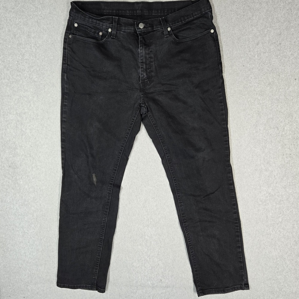 Levi's 541 Men Jeans 36X32 Black Denim Tapered Athletic Fit 29" Inseam READ